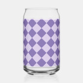 Lila Schecken-Diamantmuster-Glas Dosenglas (Links)