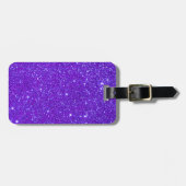 Lila Schein-Glitzer fertigen Ihre Selbst Gepäckanhänger (Vorderseite horizontal)