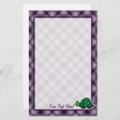 Lila Schildkröte Briefpapier (Vorne/Hinten)