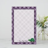Lila Schildkröte Briefpapier (Stehend Vorderseite)