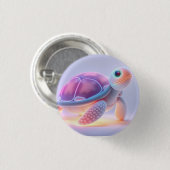 Lila Schildkröte Button (Vorne & Hinten)