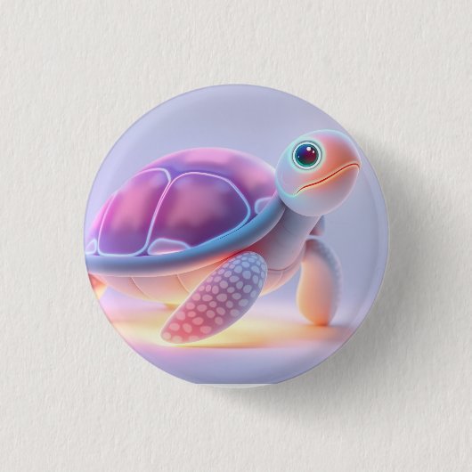 Lila Schildkröte Button (Vorderseite)