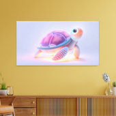 Lila Schildkröte Leinwanddruck (Insitu (Wohnzimmer))
