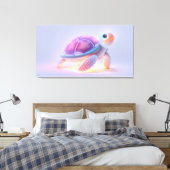Lila Schildkröte Leinwanddruck (Insitu (Schlafzimmer))
