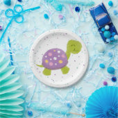 Lila Schildkröteconfetti-Party-Platte Pappteller (Party)