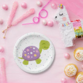 Lila Schildkröteconfetti-Party-Platte Pappteller (Party)