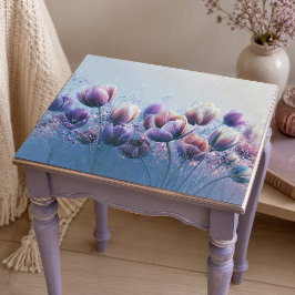 Lila Schimmer-Tulpenwiese-Decoupage Seidenpapier