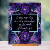 Lila Schirm und Herz .7 Acrylschild (Neutral)