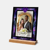 Lila Schirm und Herz .7 Acrylschild (Winkel)