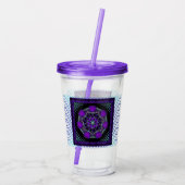 Lila Schirm und Herz .7 Acryltrinkbecher (Rückseite)