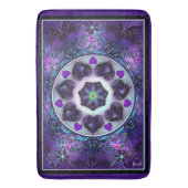 Lila Schirm und Herz .7 Badematte (Vorderseite Vertikal)