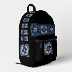 Lila Schirm und Herz .7 Bedruckter Rucksack