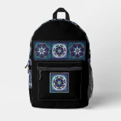 Lila Schirm und Herz .7 Bedruckter Rucksack (Vorderseite)