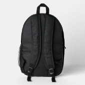 Lila Schirm und Herz .7 Bedruckter Rucksack (Rückseite)