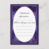 Lila Schirm und Herz .7 Begleitkarte (Rückseite)