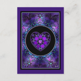 Lila Schirm und Herz .7 Begleitkarte