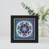 Lila Schirm und Herz .7 Blindkarte Karte (Stehend Vorderseite)