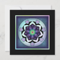 Lila Schirm und Herz .7 Blindkarte