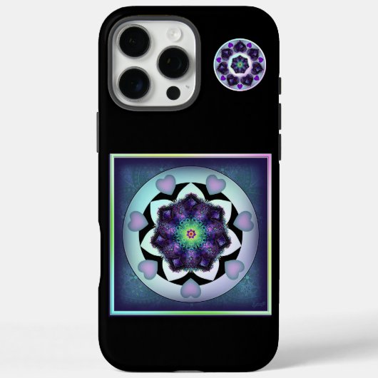 Lila Schirm und Herz .7 Case-Mate iPhone Hülle (Rückseite)