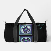 Lila Schirm und Herz .7 Duffle Bag (Vorderseite)