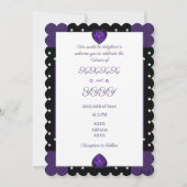 Lila Schirm und Herz .7 Einladung (Rückseite)