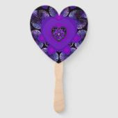 Lila Schirm und Herz .7 Fächer (Rückseite)