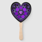 Lila Schirm und Herz .7 Fächer (Vorderseite)