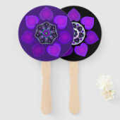 Lila Schirm und Herz .7 Fächer (Vorne und Hinten)