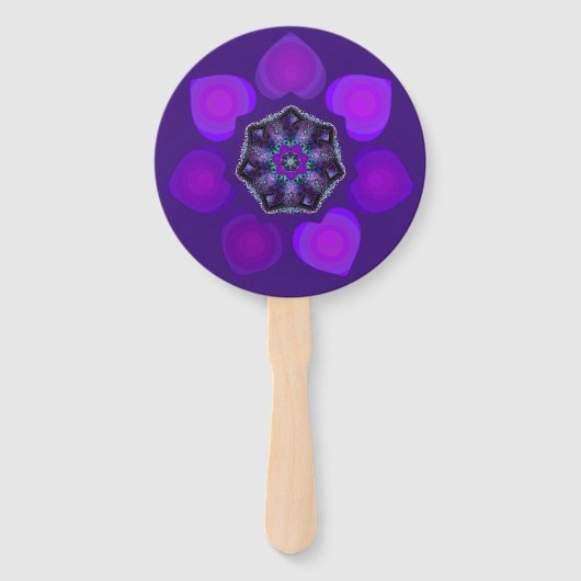 Lila Schirm und Herz .7 Fächer (Vorderseite)