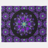 Lila Schirm und Herz .7 Fleecedecke (Vorderseite (Horizontal))