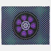 Lila Schirm und Herz .7 Fleecedecke (Vorderseite (Horizontal))