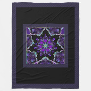 Lila Schirm und Herz .7 Fleecedecke