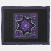 Lila Schirm und Herz .7 Fleecedecke (Vorderseite (Horizontal))