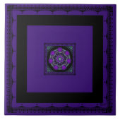 Lila Schirm und Herz .7 Fliese (Vorderseite)