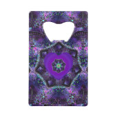 Lila Schirm und Herz .7 Geldbeutel Flaschenöffner (Rückseite)