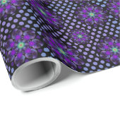 Lila Schirm und Herz .7 Geschenkpapier (Rolleneckpunkt)