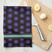 Lila Schirm und Herz .7 Geschirrtuch (Viertel Falte)