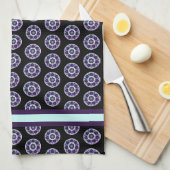 Lila Schirm und Herz .7 Geschirrtuch (Viertel Falte)