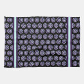 Lila Schirm und Herz .7 Geschirrtuch (Horizontal)