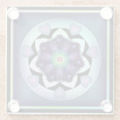 Lila Schirm und Herz .7 Glasuntersetzer (Rückseite)