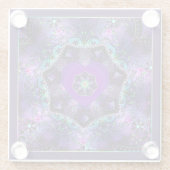 Lila Schirm und Herz .7 Glasuntersetzer (Rückseite)