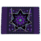 Lila Schirm und Herz .7 Große Geschenktüte (Vorderseite)