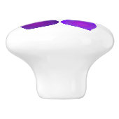 Lila Schirm und Herz .7 Keramikknauf (Seitenansicht)