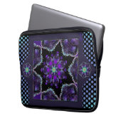 Lila Schirm und Herz .7 Laptopschutzhülle (Vorderseite Links)