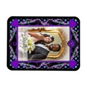 Lila Schirm und Herz .7 Magnet (Horizontal)