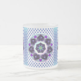 Lila Schirm und Herz .7 Mattglastasse