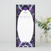 Lila Schirm und Herz .7 Menükarte (Stehend Vorderseite)