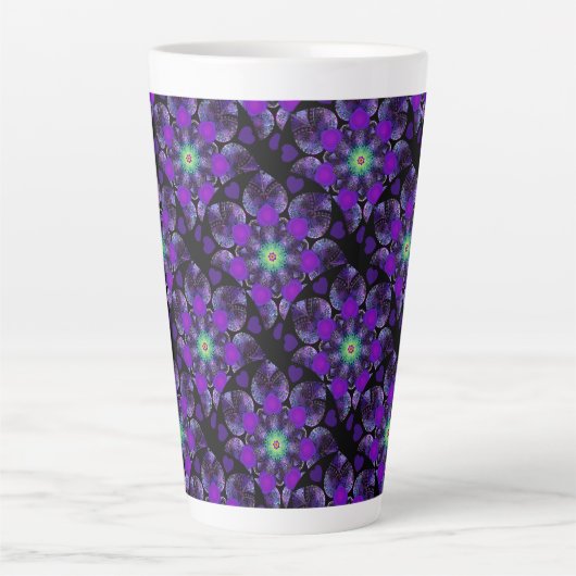 Lila Schirm und Herz .7 Milchtasse (Vorderseite)