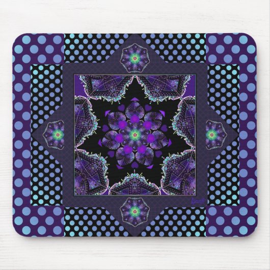 Lila Schirm und Herz .7 Mousepad (Vorne)