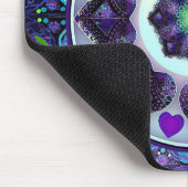 Lila Schirm und Herz .7 Mousepad (Ecke)